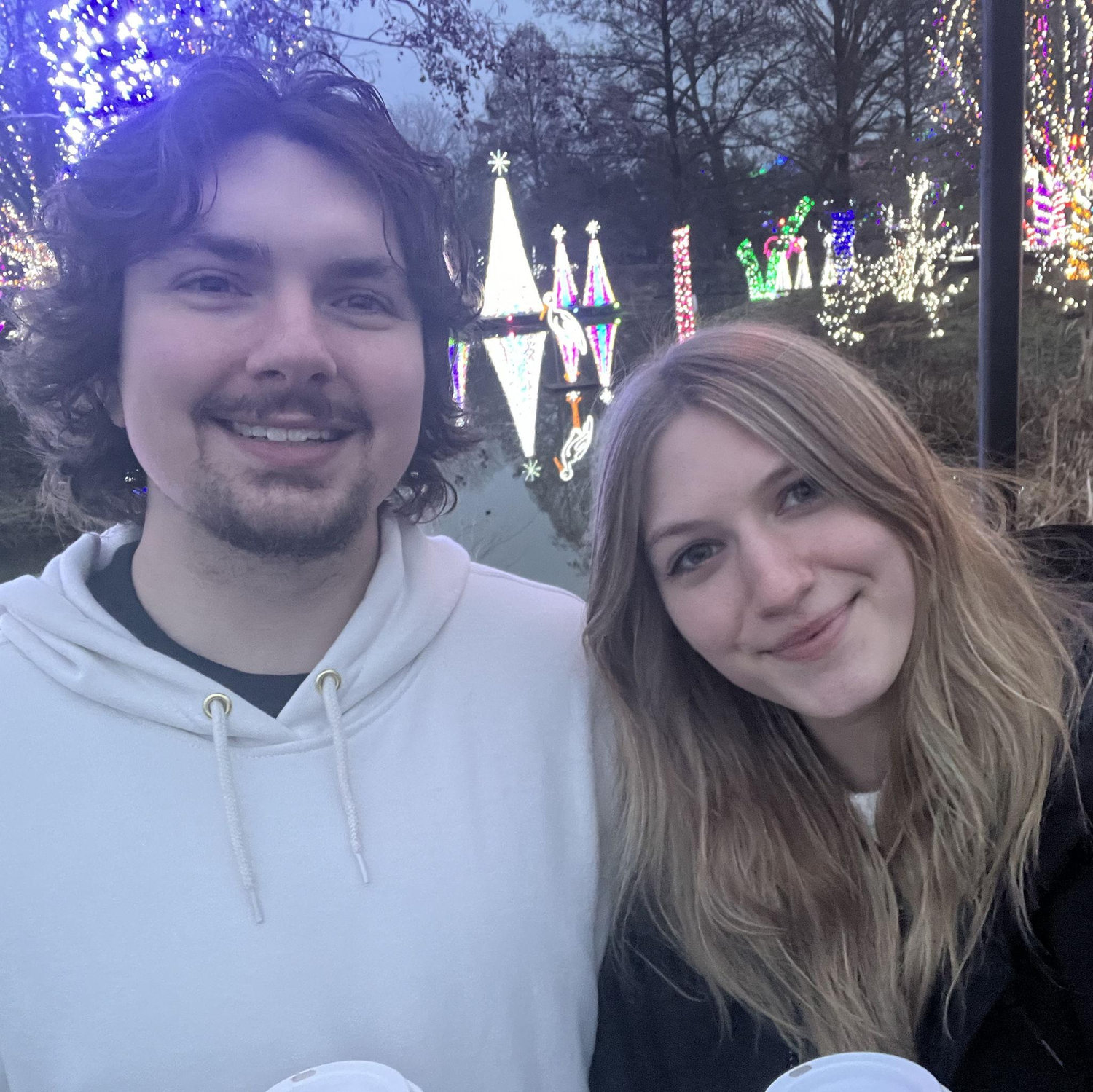 our first trip to the zoo lights that became an annual tradition
