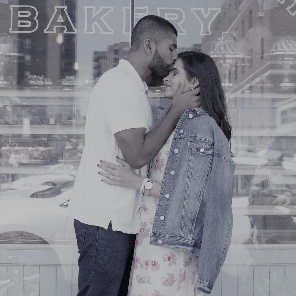Engagement shoot...where we had our first "hang out" Martha's Country Bakery <3!