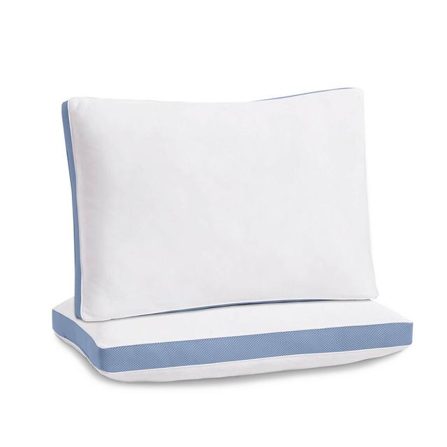 Standard/Queen Set of 2 Cooling Sleep Pillows for Back Stomach or Side Sleepers - DreamLab
