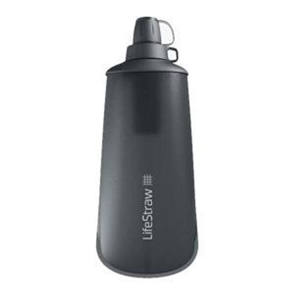 LifeStraw Peak Series Water Filter - 1L, Dark Mountain Gray, Protects Against Bacteria and Parasites, Ultra-Compact and Versatile