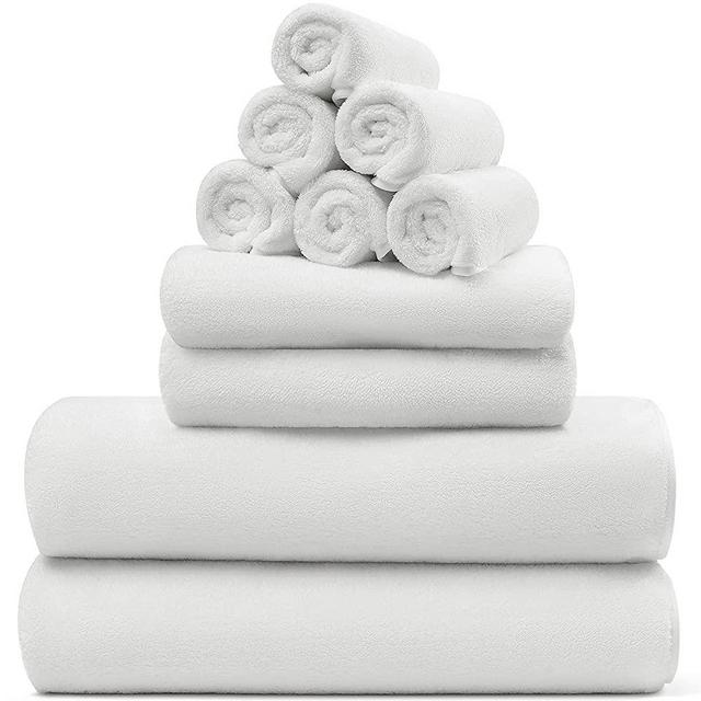 MOONQUEEN Ultra Soft Premium Washcloths Set - 12 x 12 inches - 24 Pack -  Quick Drying - Highly Absorbent Coral Velvet Bathroom Wash Clothes - Use as