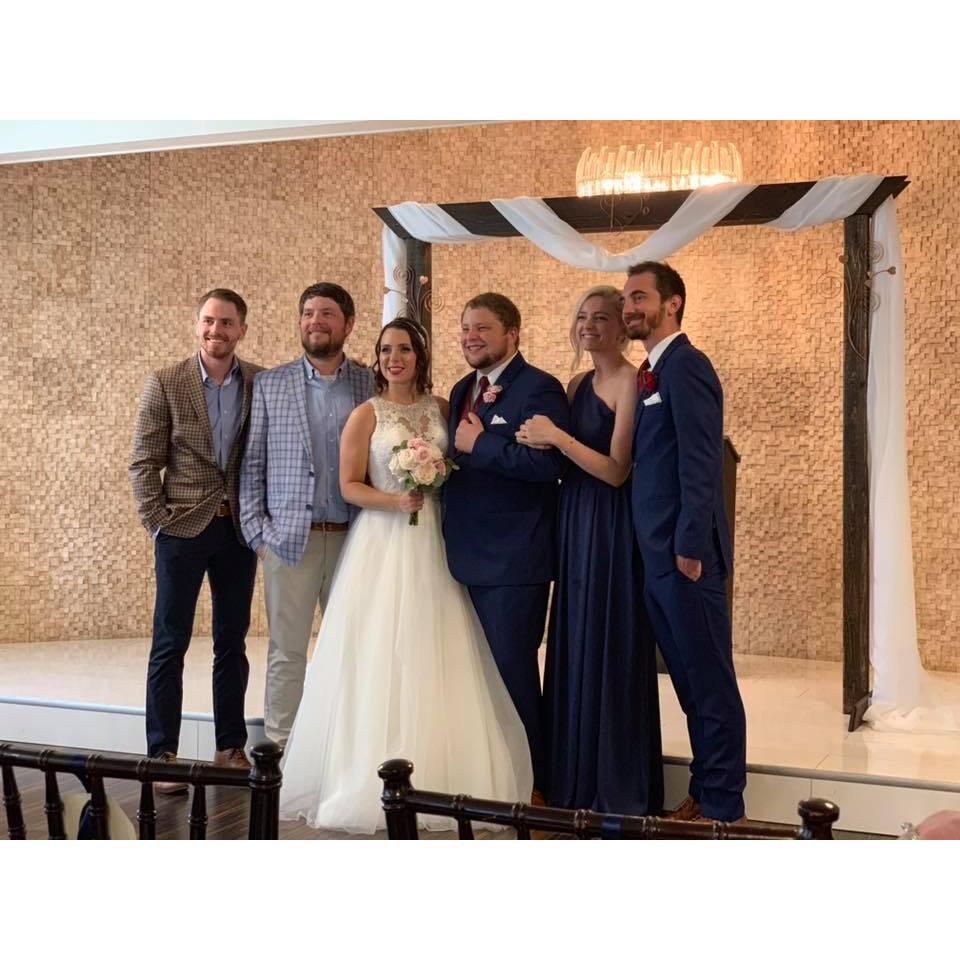 La Porte, Indiana 2019 - Amanda's brother and sister-in-law (Kyle + Abby) got married on 4th of July weekend. Here are their cousins (Matt + Jack) with the 2 happy couples.