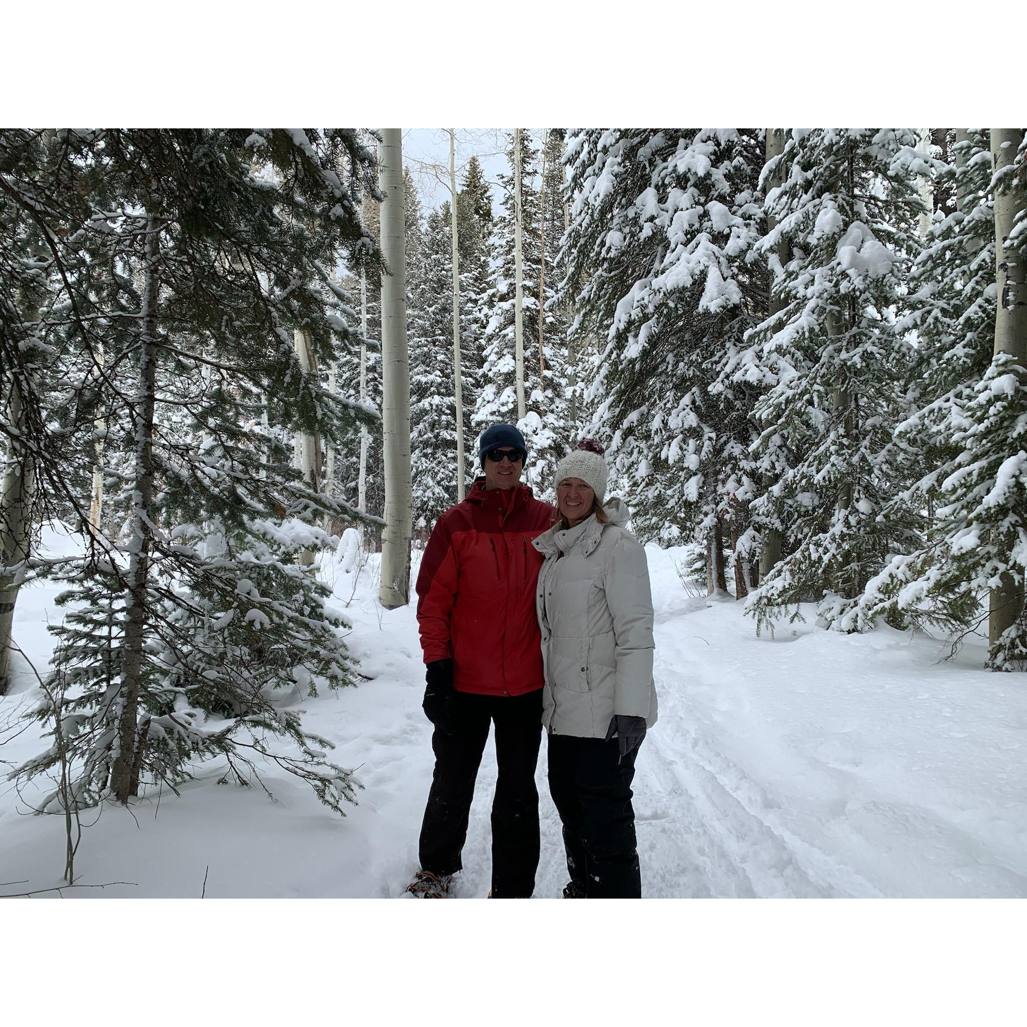 Snowshoeing in Steamboat Springs, CO over Christmas.
