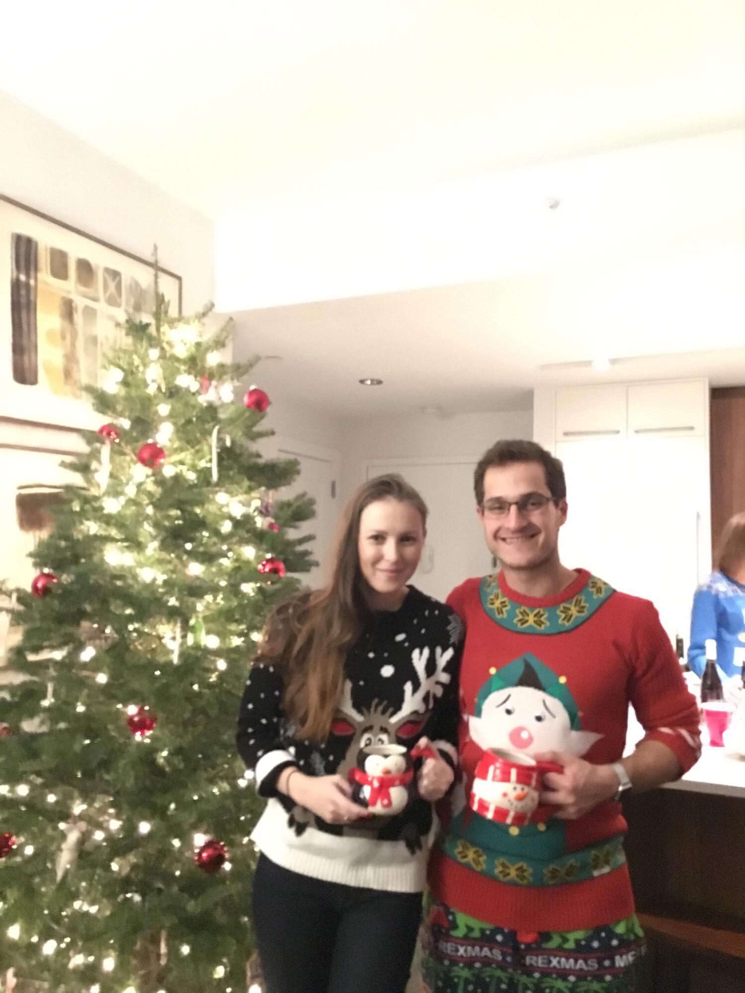 Our first ugly sweater holiday party!