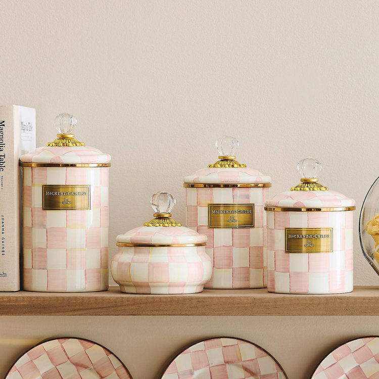 MacKenzie-Childs, Rosy Check Canister | Zola