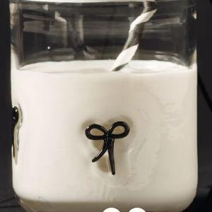 Icon Juice Glass- Black Bow