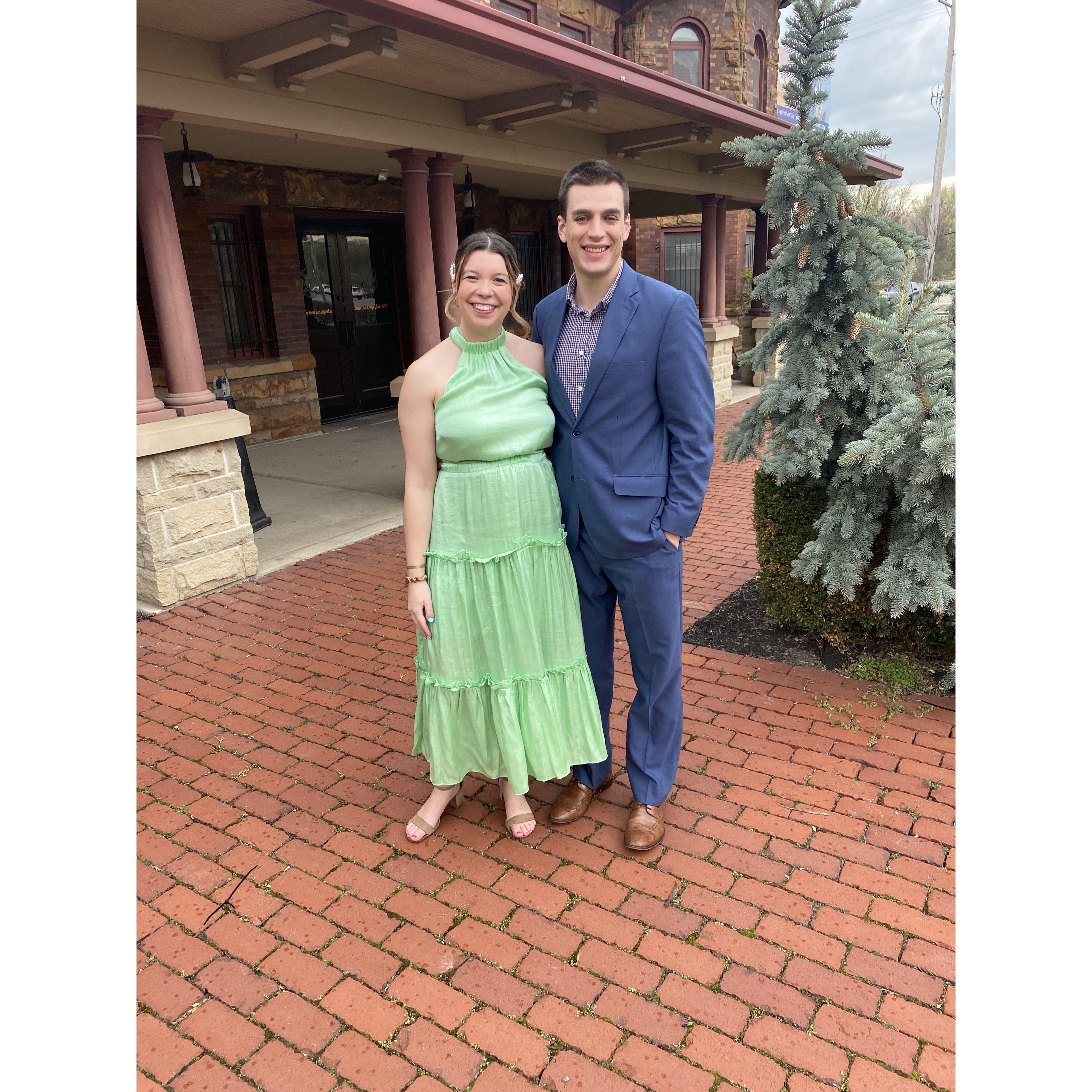 April 2024 - our 1st wedding together as an engaged couple!