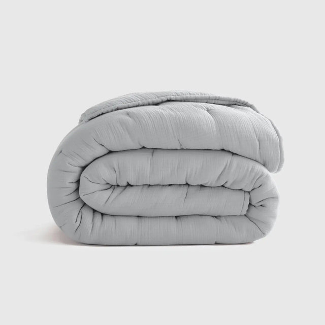 Organic Cotton Gauze Dream Quilt - Mist, King/Cal King