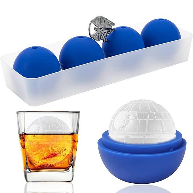 20x Silicone Ice Cube Tray Death Star Ice Mold Ball Maker Silicone