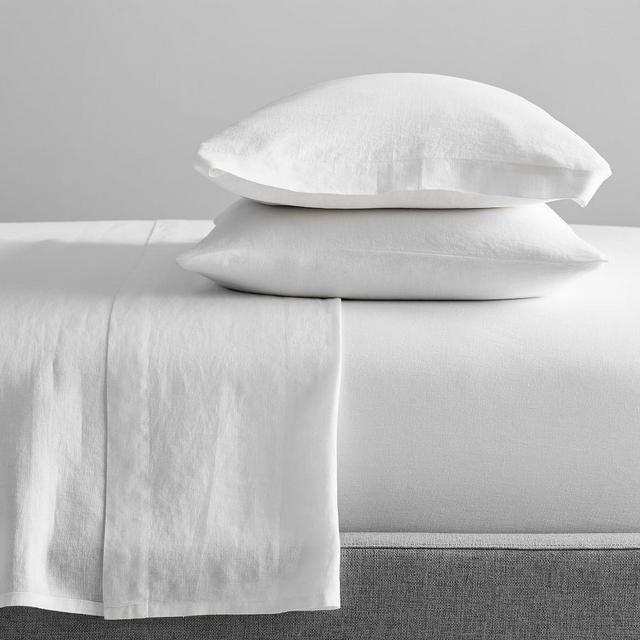 Belgian Linen Sheet Set, King, White