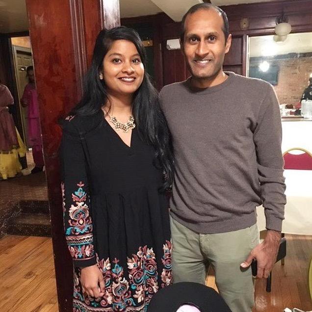 Pratik's brown sweater in this picture has become sort of ... legendary.
