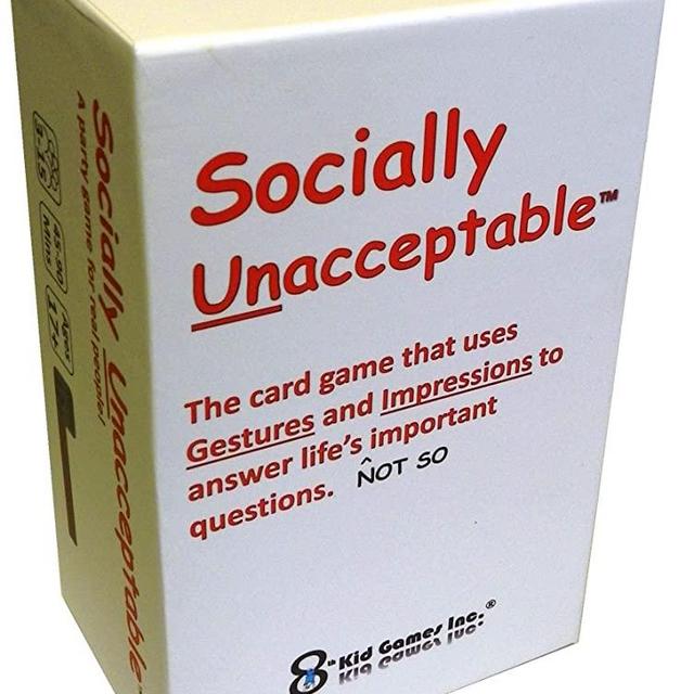 Socially Unacceptable - New Card Game - Interactive and Different !!!! Party Game, Game Nights, or Anytime! Perfect for Adults, Couples, College, and Families.