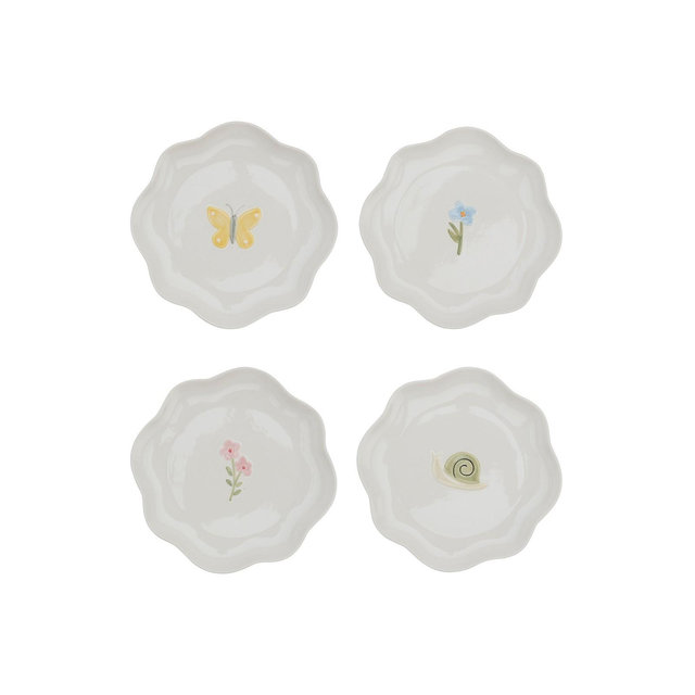 Haven Spring Scalloped Appetizer Plates, Set of 4, Exclusively at Macy's