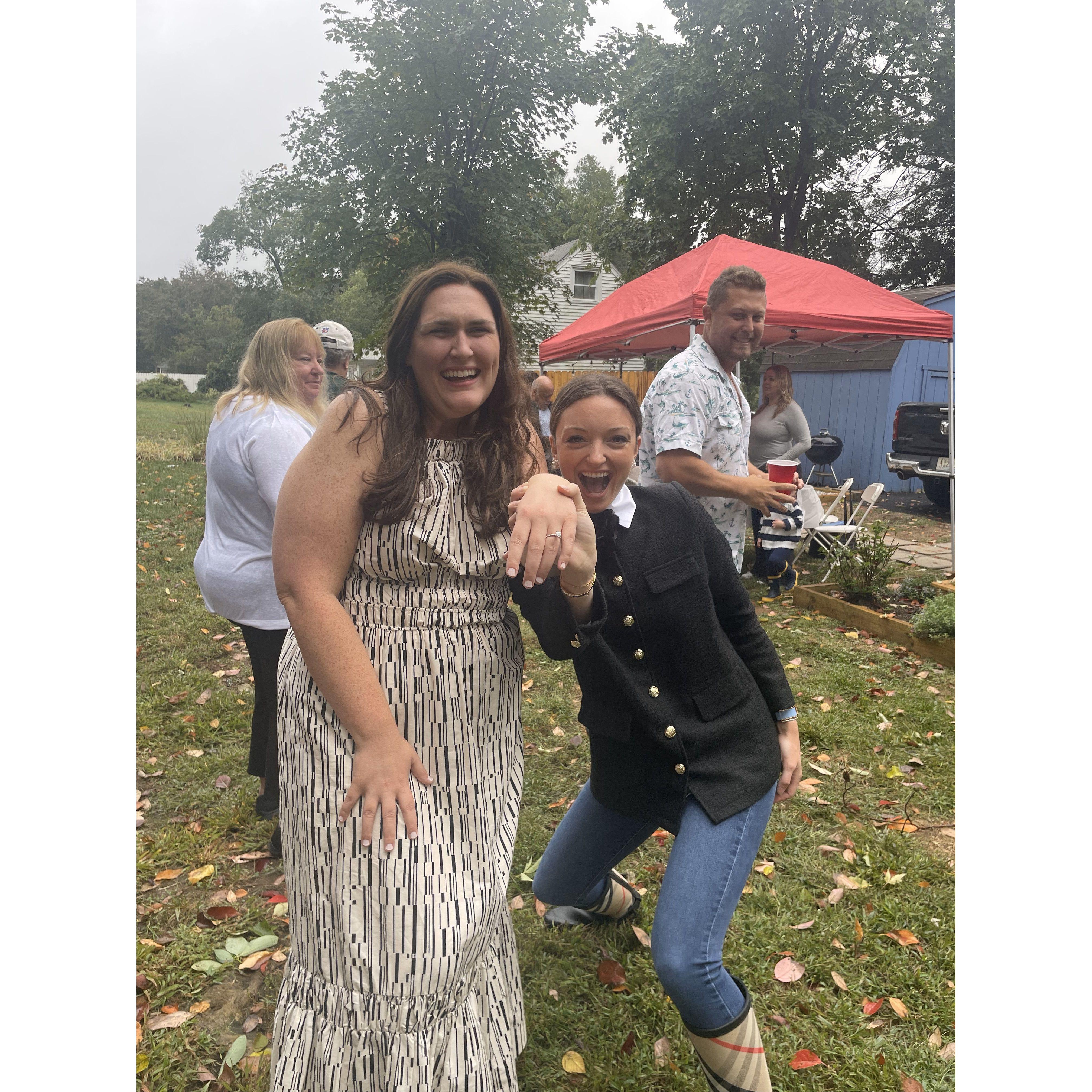Maggie and her Bridesmaid Mariella Celebrating her Engagement!