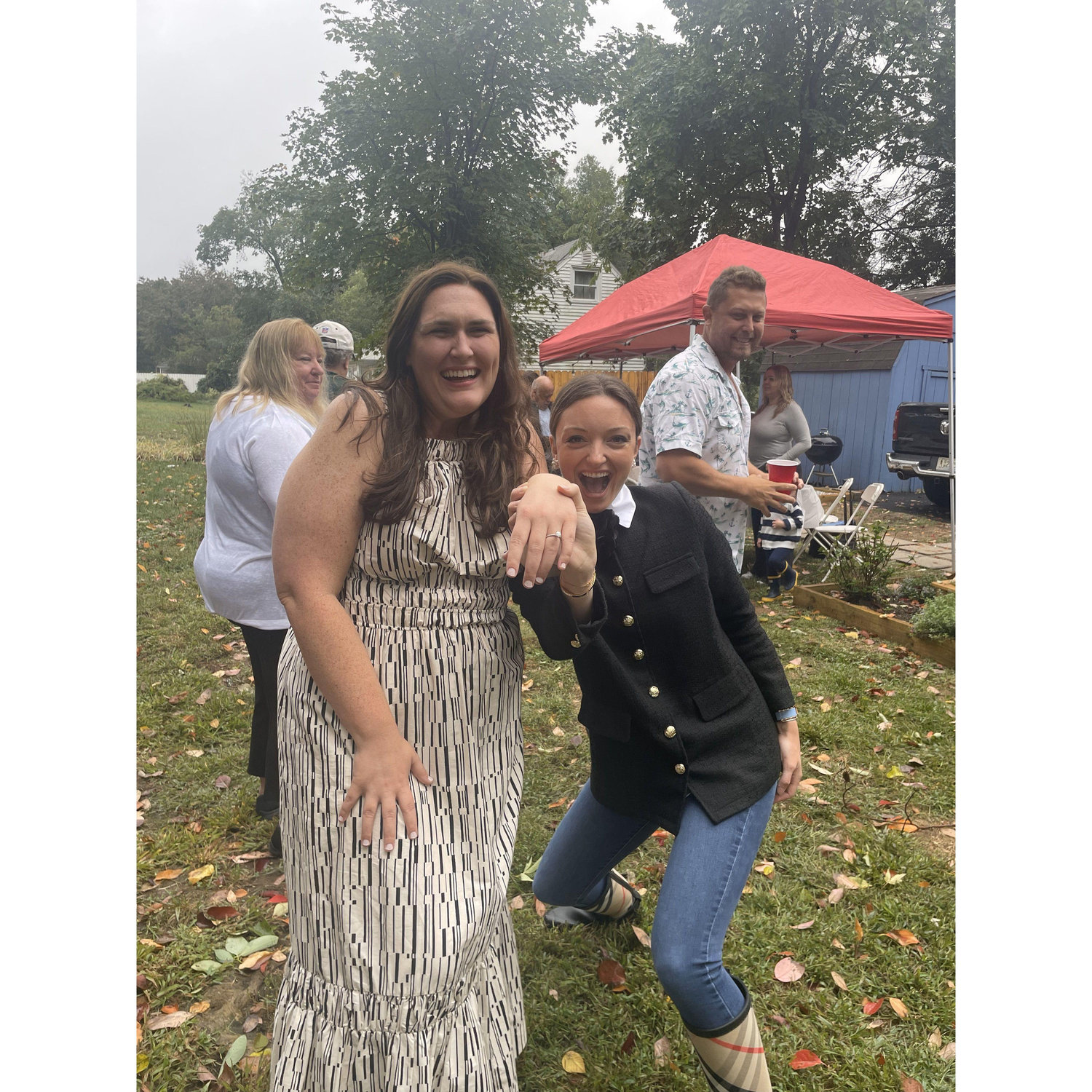 Maggie and her Bridesmaid Mariella Celebrating her Engagement!