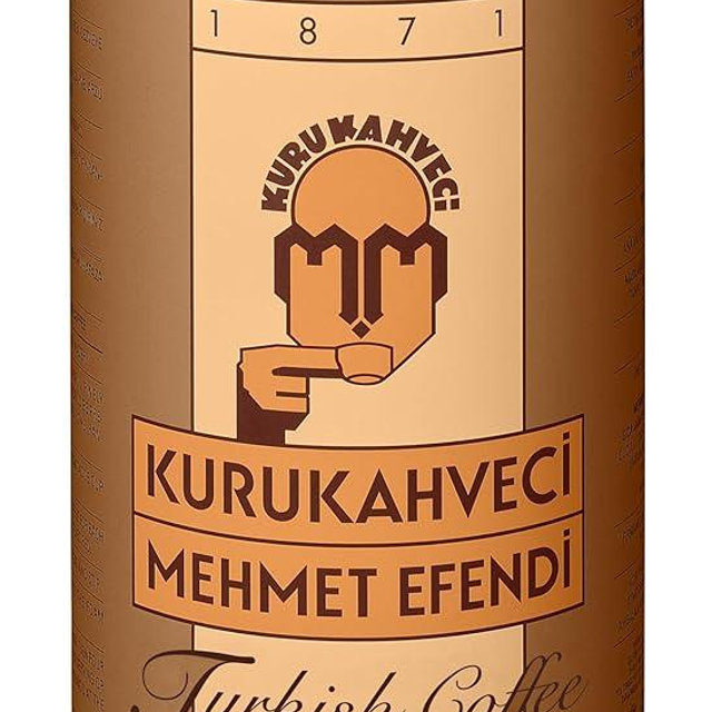 KURUKAHVECI MEHMET EFENDI Turkish Coffee, Arabica Beans, Roasted Ground,Rich Aroma, Fresh, Medium to Heavy-bodied, Original Taste Since 1871 (17.6 OZ / 500 Gr)