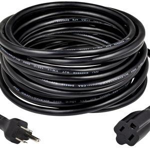 Amazon Basics Extension Cord, 25 Ft, 3 Prong Outlet Extender, Indoor Power Cord, 13 Amps, 125V, Black