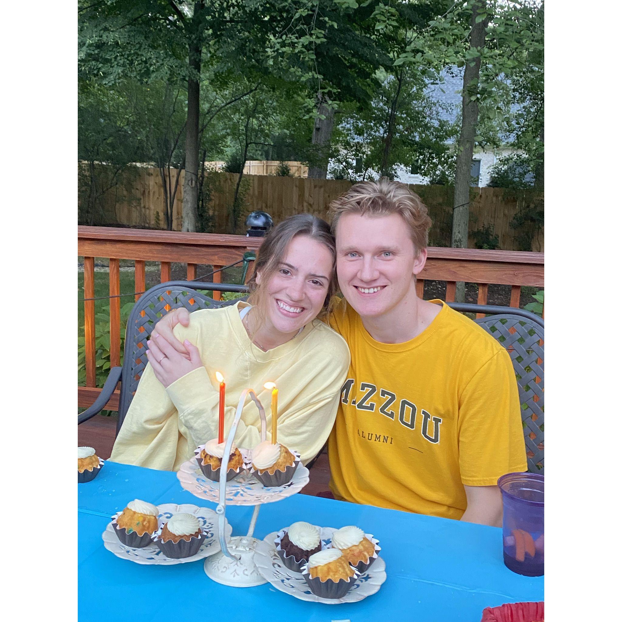 Our birthdays are a day apart which means double the celebrating each year!