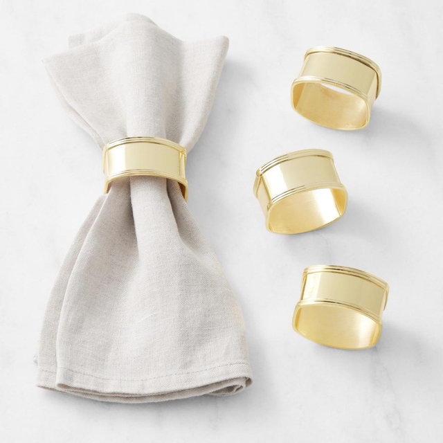 Heirloom Gold Napkin Rings, Set of 4