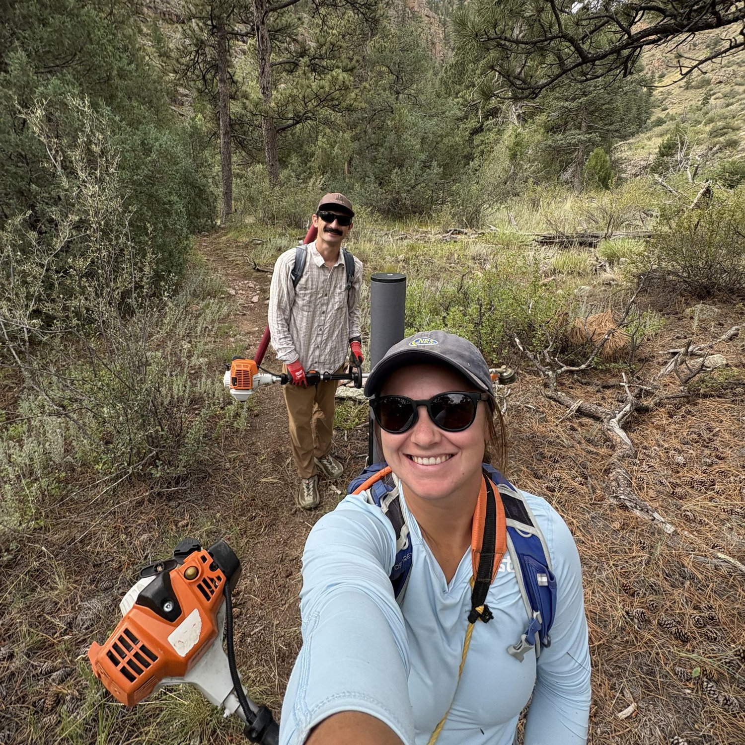 We volunteered with the Nature Conservancy to clear trails in exchange for fishing access!