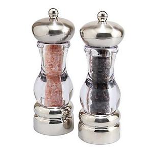 Olde Thompson Reina Salt and Pepper Mill Set in Stainless Steel