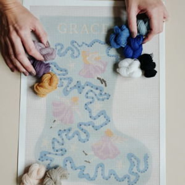 Needlepoint Stocking Canvas (Gabrielle)