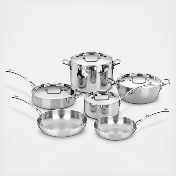 ガルニエ リキュール フラコン カドリール スタッキング セット Cuisinart, French Classic Tri-Ply Cookware Set, 10-Piece FCT-10 | Zola