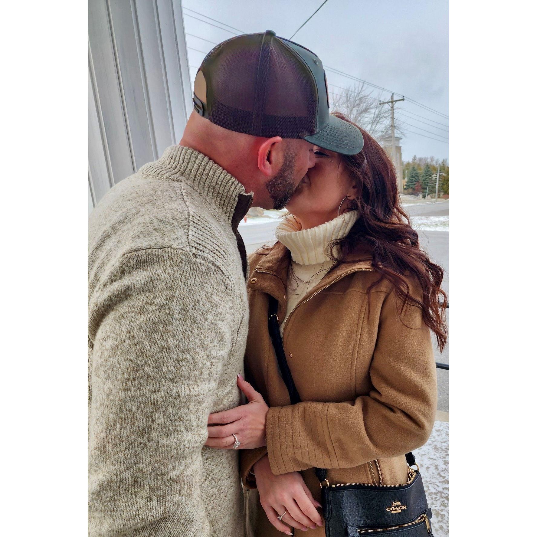 Sealed with a kiss and a lifetime of love ahead.