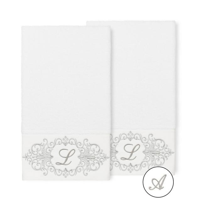 Linum Home Monica 2 Piece Embellished Bath Towel Set