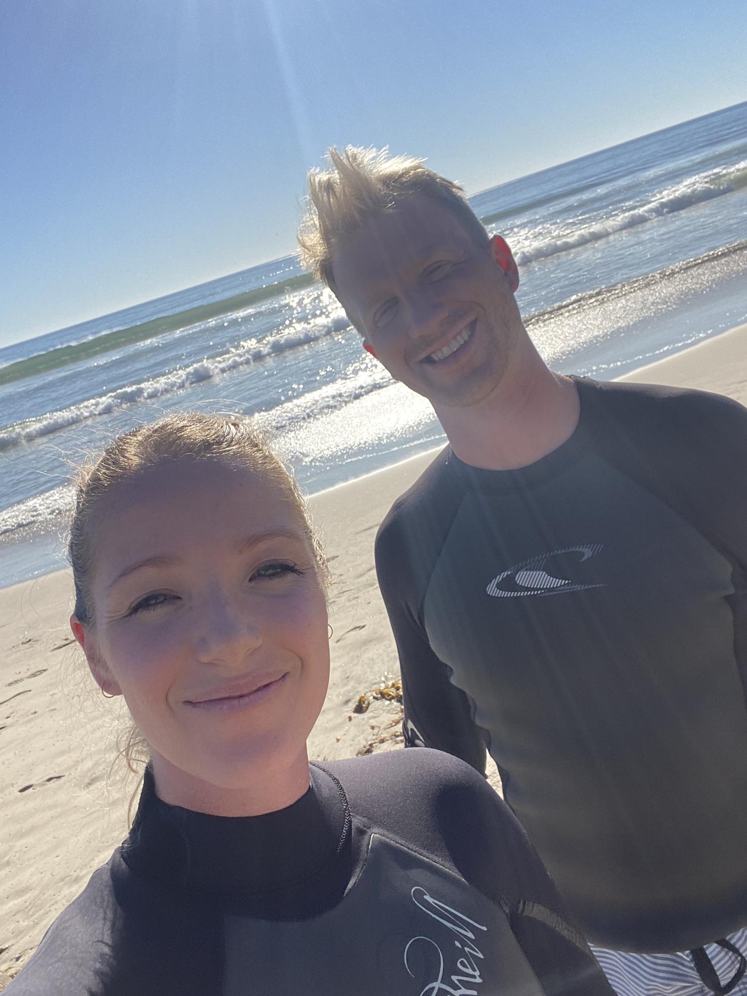 Surfing in Malibu, CA