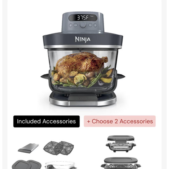 Build Your Own Ninja Crispi® Pro 6-in-1 Glass Countertop Air Fryer, Cyberspace