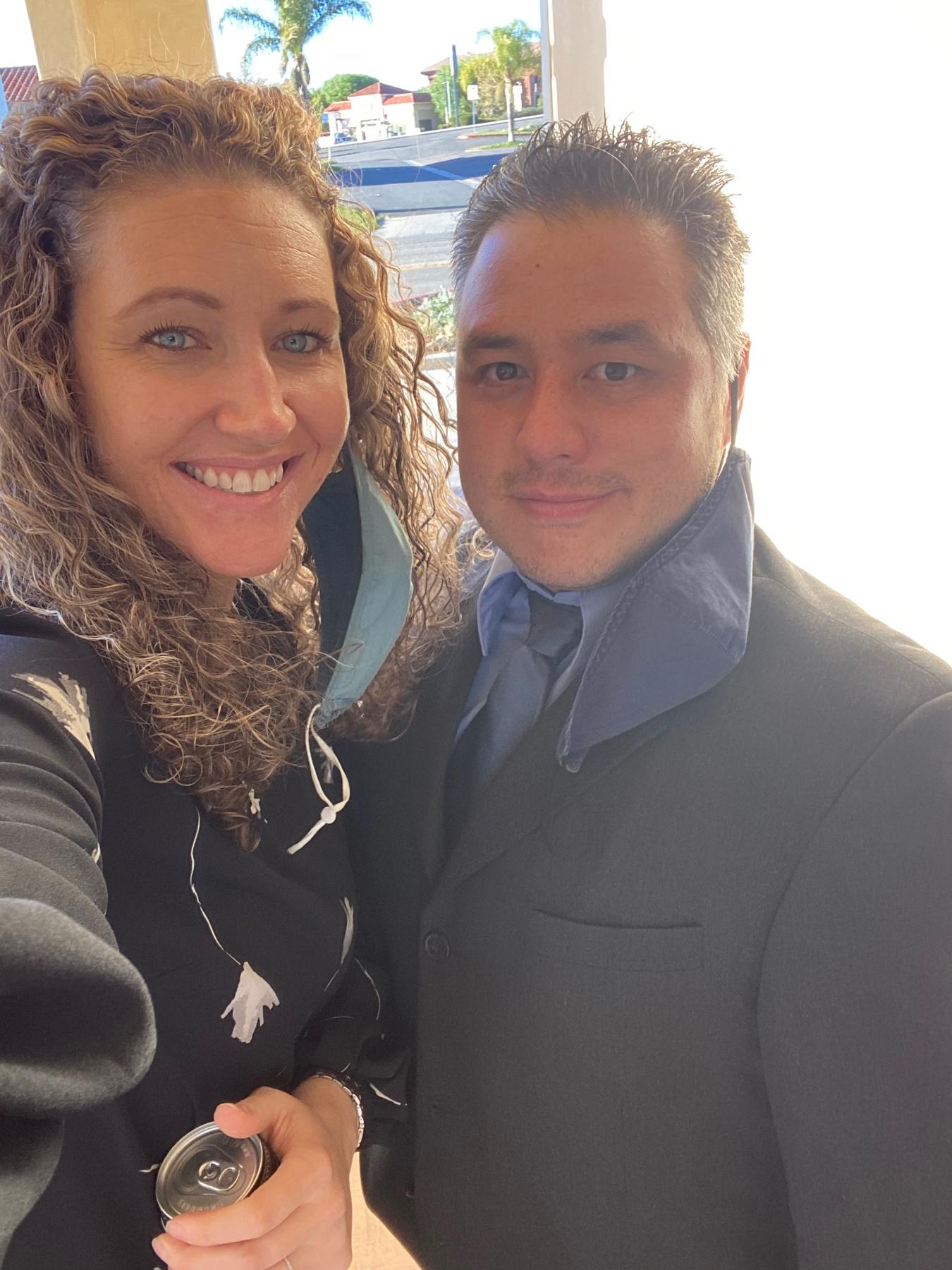 Even dressed up, she’s slumming it.