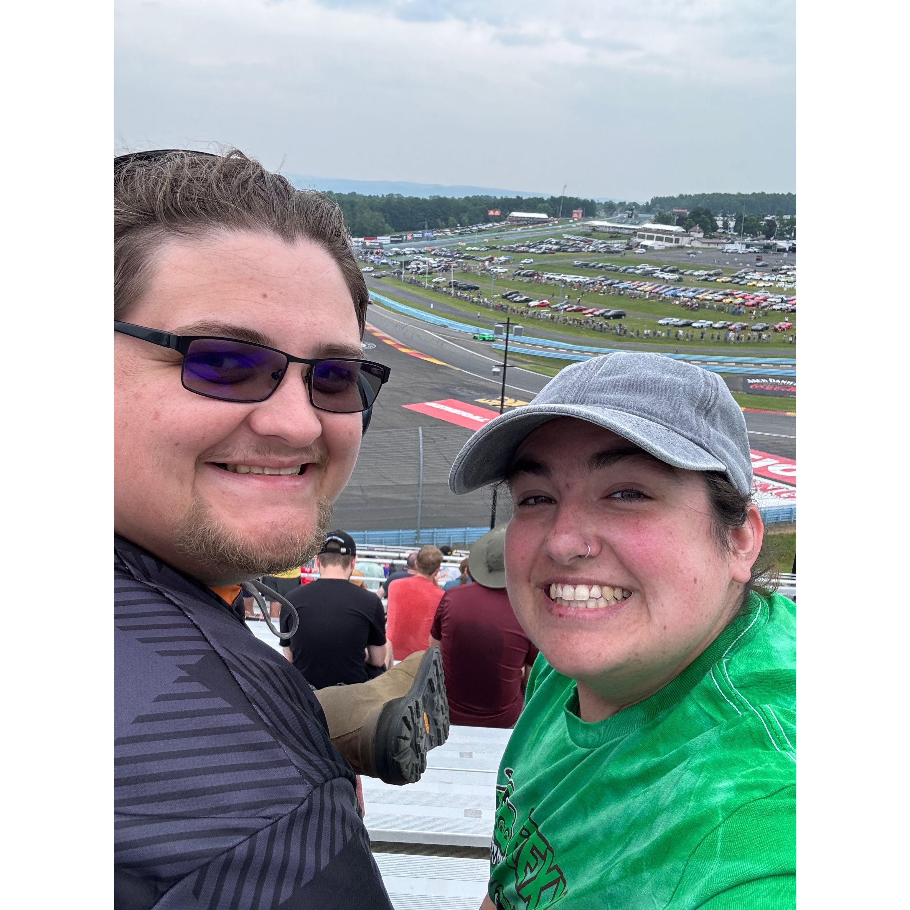 Top of the stands.