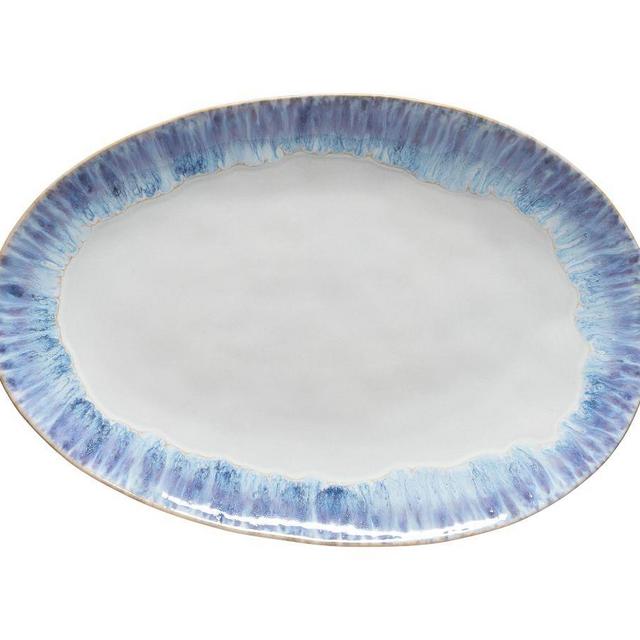 Costa Nova Brisa Stoneware Oval Serving Platter, 16" - Ria Blue