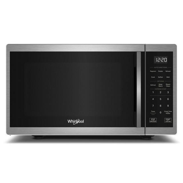 Whirlpool WMCS3019RS Countertop Microwave with Turntable 0.9 Cu. Ft, Steam Clean, 900 Watt Microwave, Stainless Steel