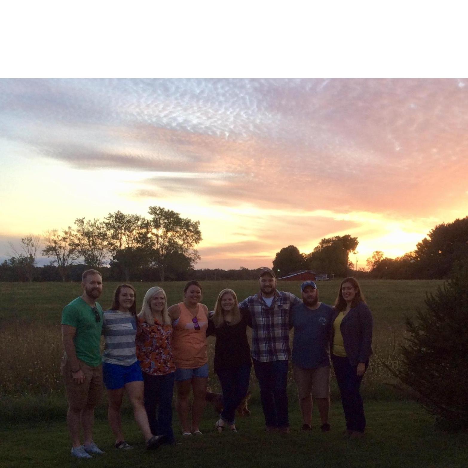 Celebration of our engagement with a beautiful sunset on the farm!