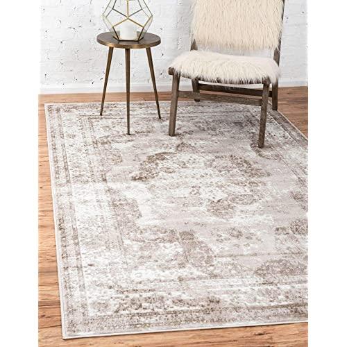 Unique Loom Sofia Collection Traditional Vintage Area Rug, 7' x 10', Light Brown/Tan