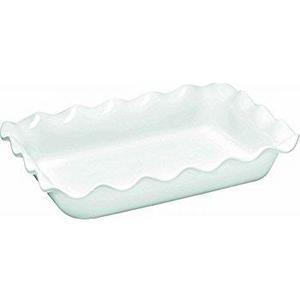 Emile Henry Made In France Flour Ruffled Rectangular Baker 10 X 14