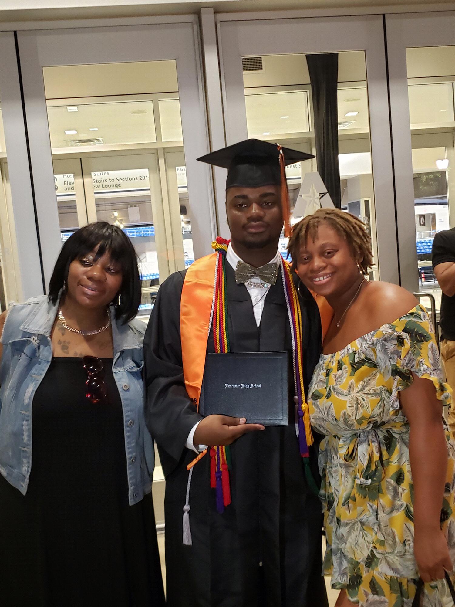 Kyla and aunt Lakeia at Lester’s graduation