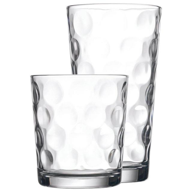 Wallsend Eclipse 16 Piece Glass Assorted Glassware Set