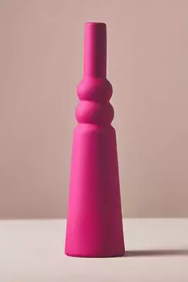 Matte Pink Stoneware Vase