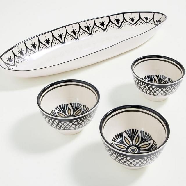 Marrakesh Melamine 4-Piece Condiment Serving Set