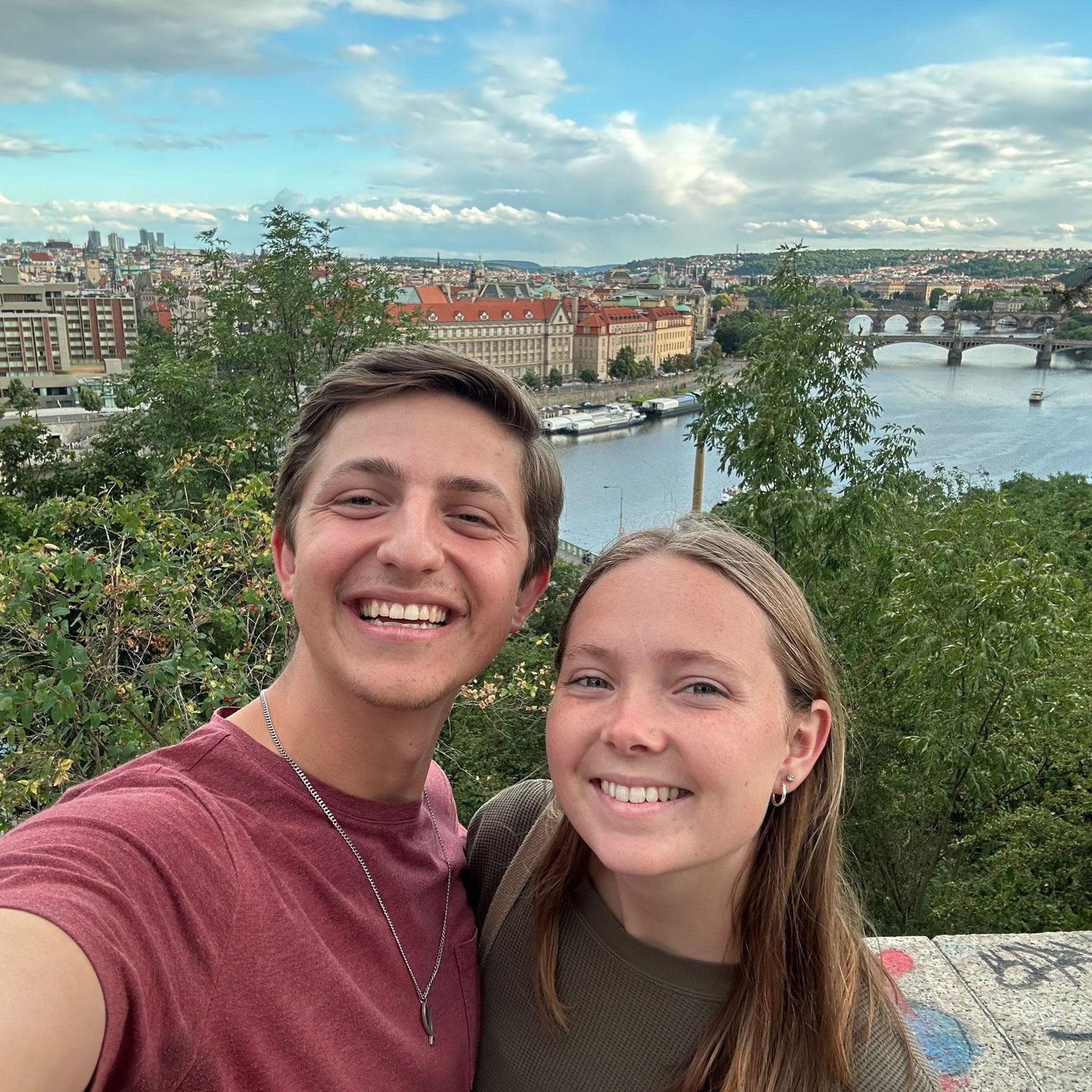 Overlooking Prague during our study abroad