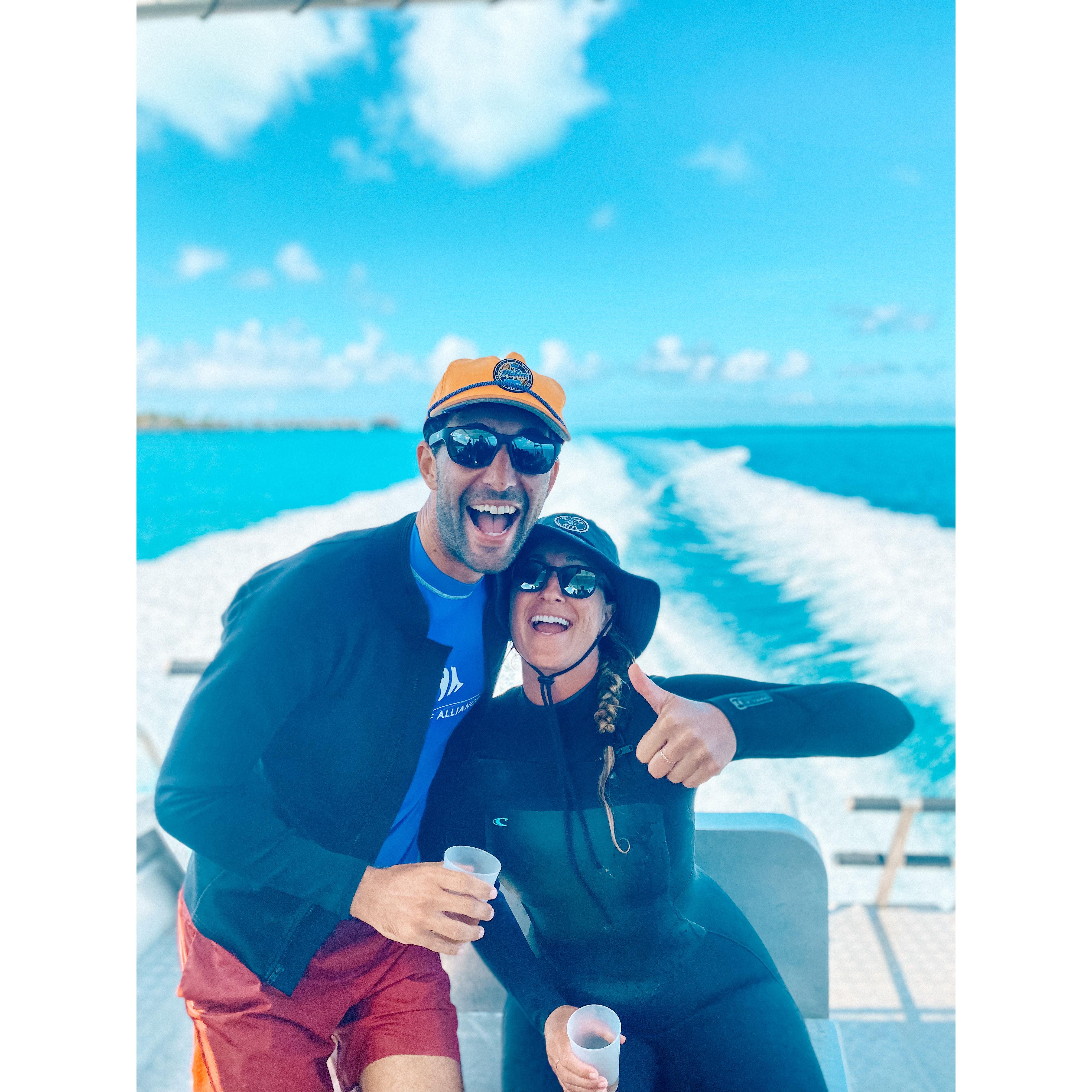 About to scuba dive in Bora Bora