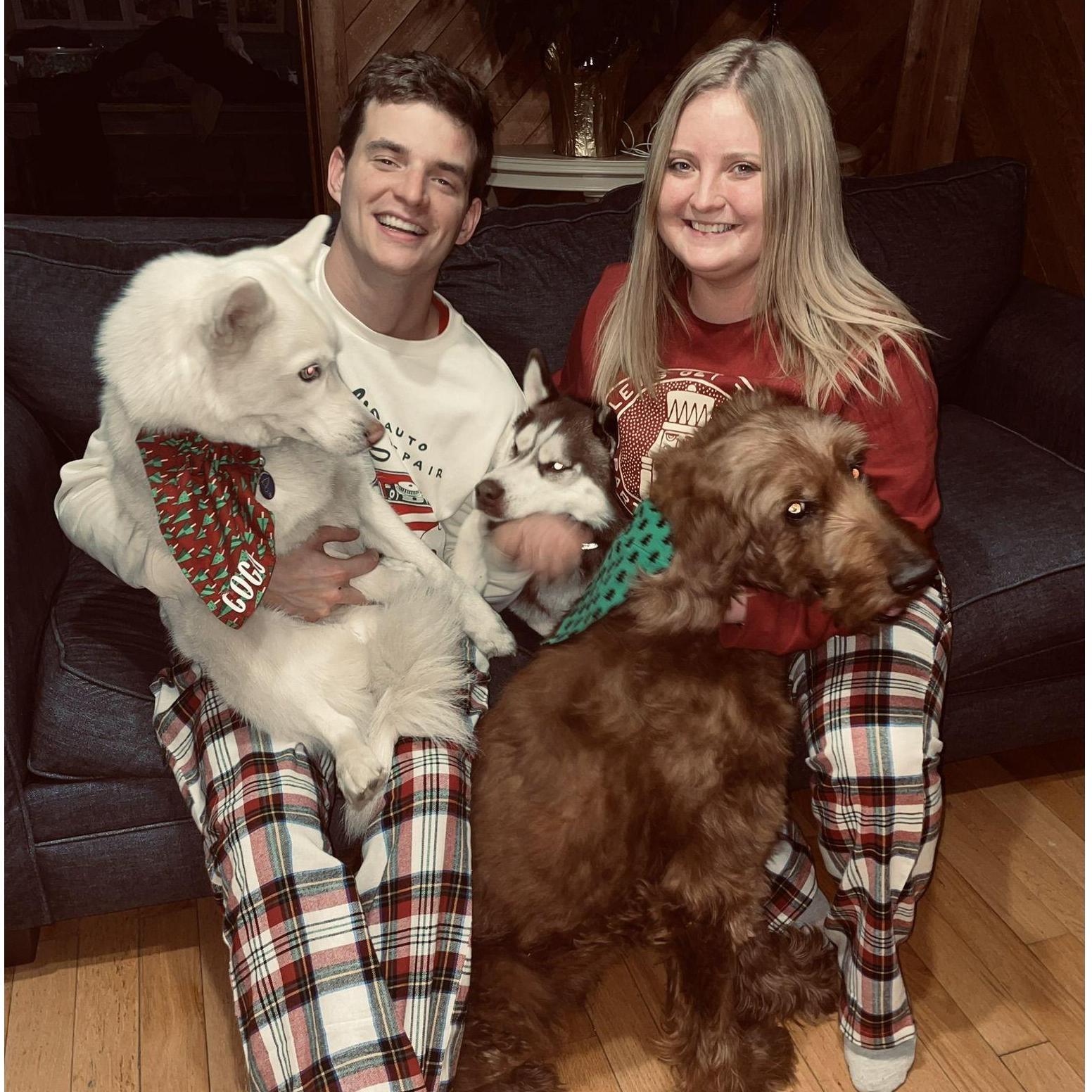 Christmas with our pups!