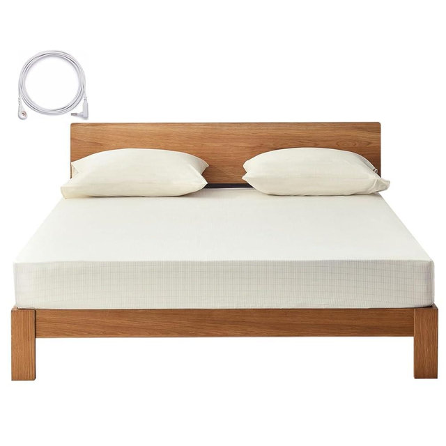Grounding Sheets Queen Deep Pocket Organic Cotton with Silver Fiber, Grounding Fitted Earth Sheets with Grounding Cord (Beige, Queen - 60"x80"x15")