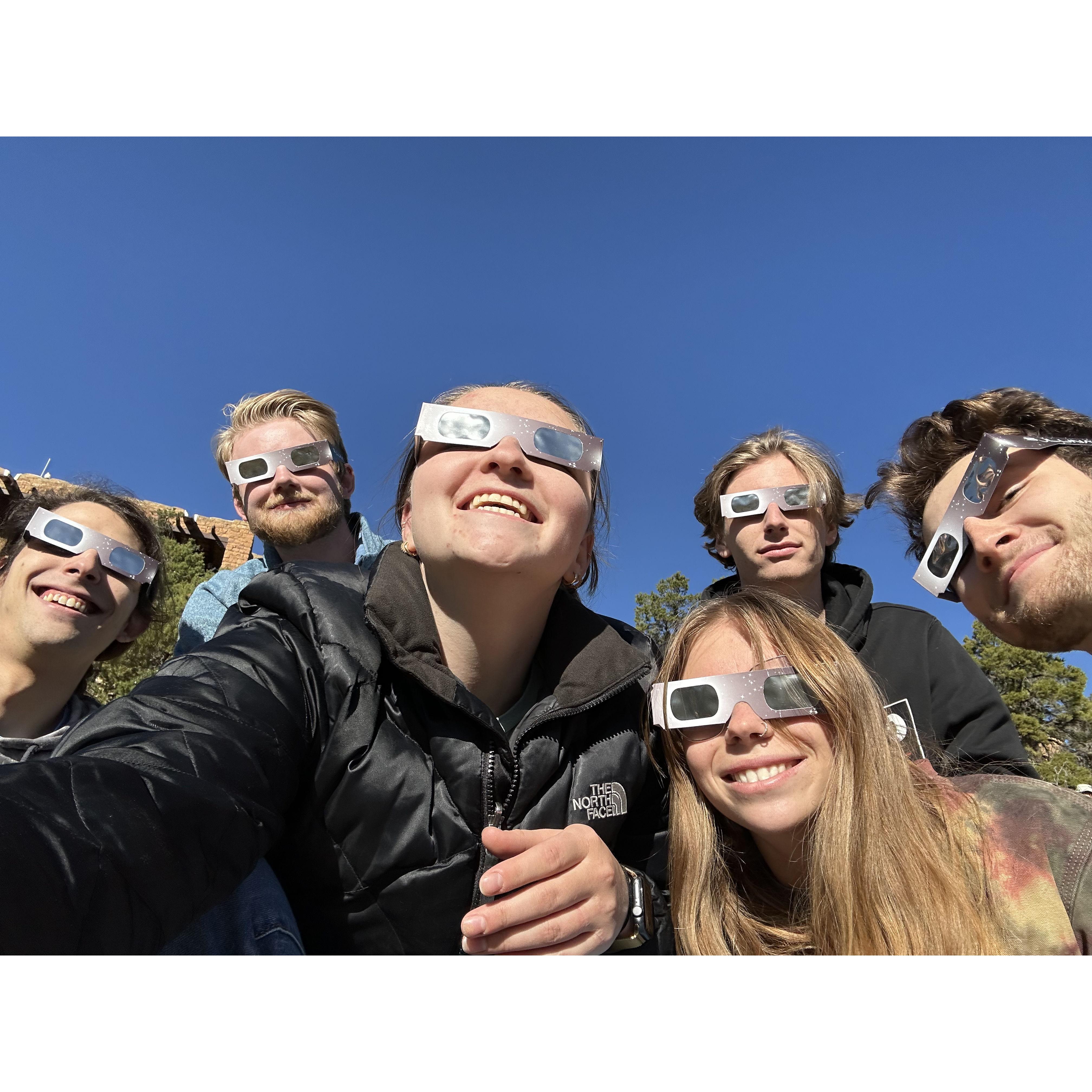 Seeing the Eclipse with Nick, Caroline, Rob, and Aidan.