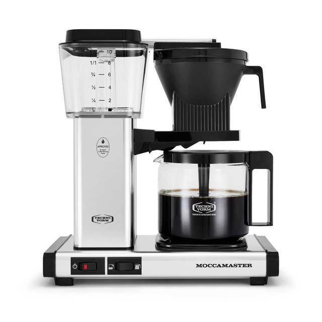 Moccamaster 10 Cup KBGV Drip Coffee Maker Polished Silver