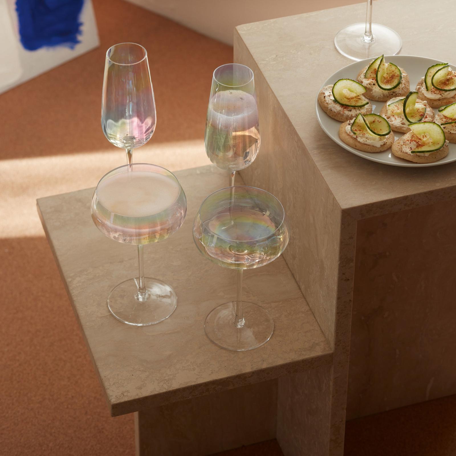 LSA International, Pearl Champagne Saucer, Set of 4 | Zola