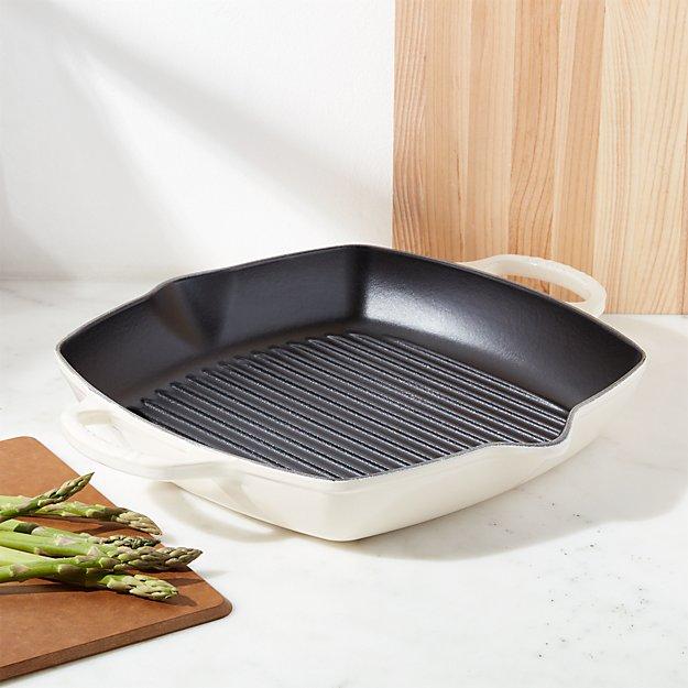 Le Creuset ® Cream Deep Square Grill Pan